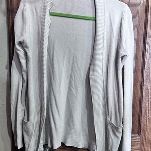 Women's Cream Open Front Cardigan